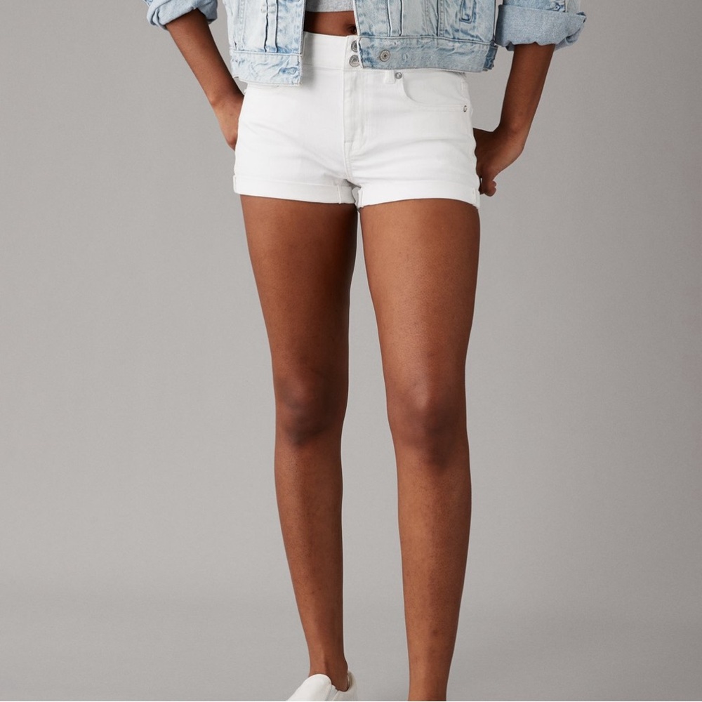 white american eagle jean shorts